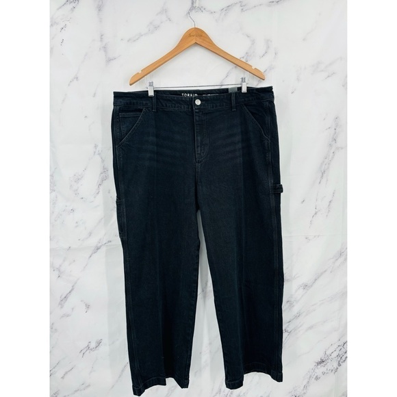 Torrid Straight Classic Denim High-Rise Carpenter Jean - Coal Mine - Picture 3 of 6